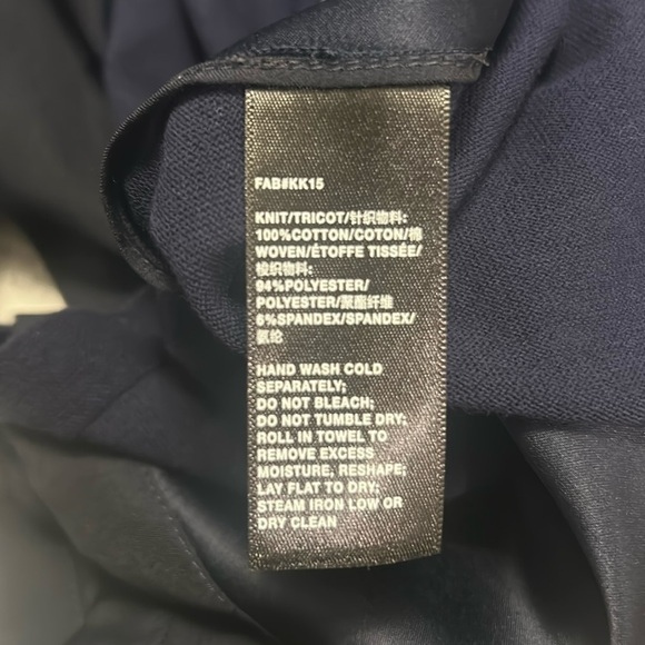 Women’s Lafayette 148 Crew Neck Midi Length Dress, Navy Blue, Size Large, - Picture 15 of 15